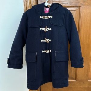 EUC Mini Boden Girls Sz 4-5Y Navy Fully Lined Toggle Coat